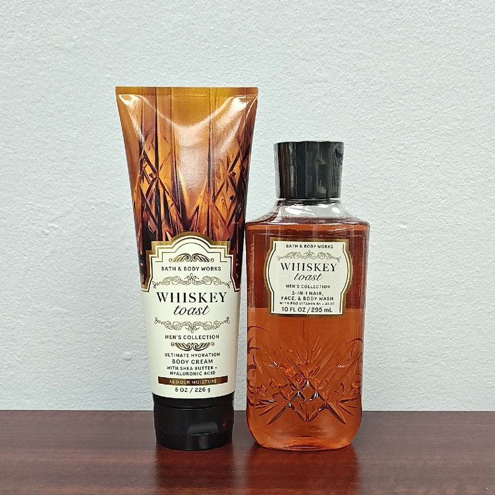 Bath & Body Works Men's WHISKEY TOAST 2 Piece Bundle Set